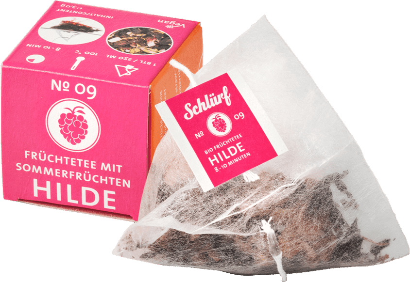 Früchtetee in der Box "Hilde" | Schlürf | bio | 1,7g